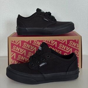 NEW Vans Atwood Low Black/Black - Kids Youth Size 12